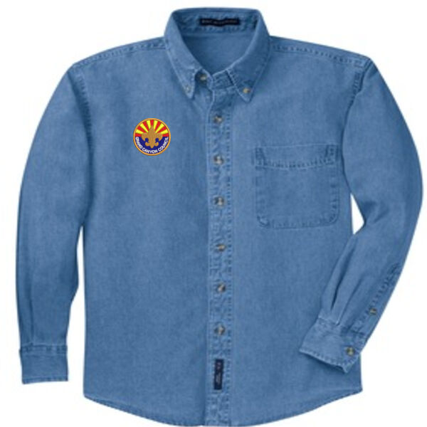 Port Authority® - Long Sleeve Denim Shirt. Thumbnail