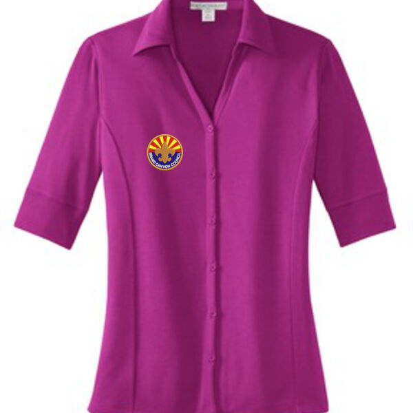 Ladies Silk Touch Interlock Button Thumbnail